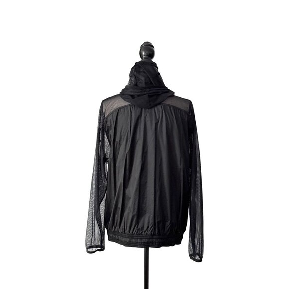 Chanel black mesh sleeves and hoodie light jacket size 40 - Picture 3 of 10